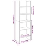 vidaXL Bibliothèque Blanc 60x35x180 cm Bois d’ingénierie