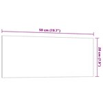 vidaXL Tableau noir magnétique mural Blanc 50x20 cm Verre trempé