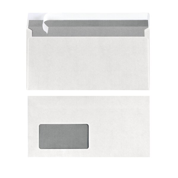 Enveloppe, grand format, avec fenêtre, blanc herlitz