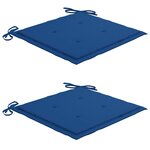 vidaXL Chaises de jardin avec coussins 2 Pièces Teck solide et acier