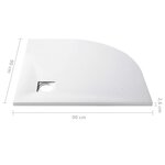 vidaXL Receveur de douche SMC Blanc 90x90 cm