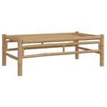 vidaXL Salon de jardin 2 Pièces avec coussins blanc crème bambou