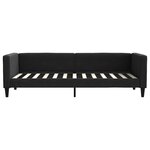 vidaXL Lit de jour avec lit gigogne noir 80x200 cm tissu