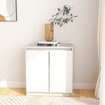 vidaXL Armoire latérale blanc 60x36x65 cm bois de pin massif