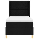 Box Spring VidaXL avec Matelas Noir 100x200 cm Tissu