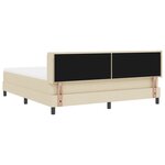 Lit box spring vidaXL avec matelas crème 180x200 cm tissu