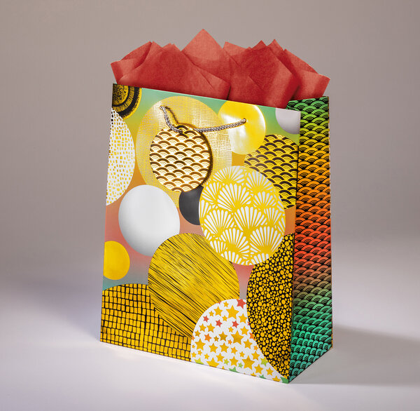 Sac cadeau pétillant gml 26 x h 32,5 bulles