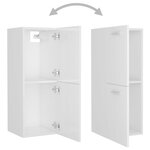 vidaXL Ensemble de meubles de salle de bain Blanc brillant Aggloméré