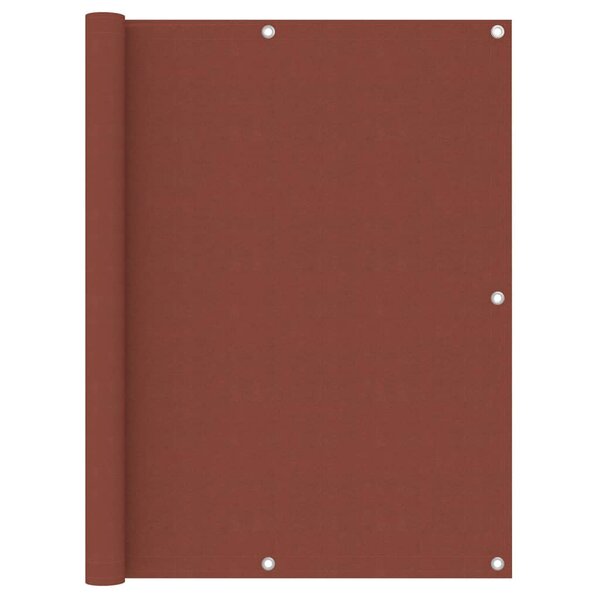 vidaXL Écran de balcon Terre cuite 120x600 cm Tissu Oxford