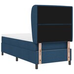 Lit sommier avec matelas vidaXL Bleu 80x200 cm Tissu