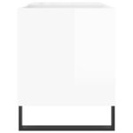 vidaXL Armoire à disques blanc brillant 85x38x48 cm bois d'ingénierie