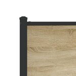 vidaXL Cadre de lit en métal sans matelas chêne sonoma 80x200 cm