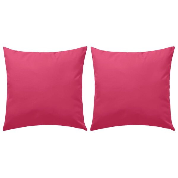 vidaXL Oreillers d'extérieur lot de 2 45 x 45 cm Rose