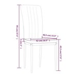 vidaXL Chaises à manger lot de 4 Bleu Velours