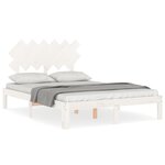 vidaXL Cadre de lit sans matelas blanc 120x200 cm bois de pin massif