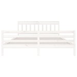 vidaXL Cadre de lit Blanc Bois massif 200x200 cm