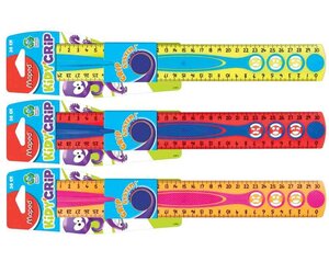 Règle plate Kidy Grip 300 mm Plastique Incassable Anti dérapante Coloris aléatoire MAPED