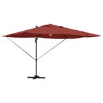 vidaXL Parasol déporté Terracotta Polyester Grand Pliable