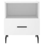 vidaXL Table de chevet blanc 40x35x47 5 cm bois d’ingénierie
