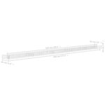 vidaXL Lit surélevé à gabion Acier galvanisé 450x30x10 cm
