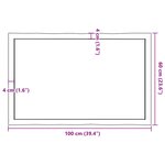 vidaXL Dessus de table bois massif traité bordure assortie