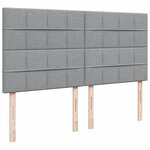 vidaXL Sommier à lattes de lit avec matelas Gris clair 180x200cm Tissu