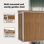 vidaXL Abri de jardin mural Marron 118x288x178 cm Acier galvanisé