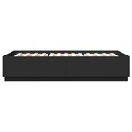 vidaXL Cadre de lit avec LED sans matelas noir 150x200 cm