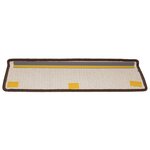 vidaXL Tapis d'escalier 15 Pièces 65x21x4 cm Marron