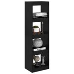 vidaXL Bibliothèque/Séparateur de pièce Noir 40x30x135 5 cm Pin massif