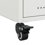 vidaXL Tables de chevet 2 Pièces blanc 36x39x43 5 cm acier