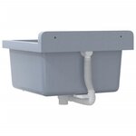 vidaXL Lavabo pour montage murale gris 40x40x24 cm résine
