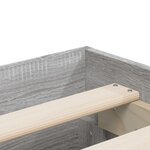 vidaXL Cadre de lit et tiroirs sonoma gris 140x190 cm bois ingénierie