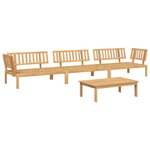 vidaXL Salon palette de jardin 4 Pièces bois d'acacia massif