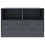 vidaXL Meubles TV 2 Pièces anthracite 67x39x44 cm acier