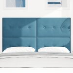 Tête de lit LED vidaXL Bleu foncé 80 cm Velours