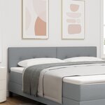 Tête de lit capitonnée gris clair 180 cm en tissu