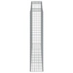 vidaXL Paniers à gabions arqués 11 Pièces 300x50x220/240 cm fer galvanisé
