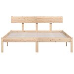 vidaXL Cadre de lit sans matelas bois massif 140x190 cm