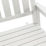 vidaXL Chaise Berçante de Jardin Blanche 70x92x107 cm HDPE