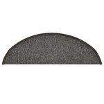 vidaXL Tapis de marches d'escalier 15 Pièces Gris foncé 56x17x3 cm