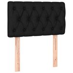 vidaXL Sommier à lattes de lit avec matelas et LED Noir 80x200cm Tissu