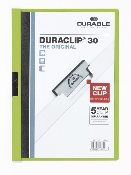 Chemise à clip DURACLIP ORIGINAL 30 A4 Vert DURABLE