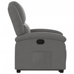 vidaXL Fauteuil inclinable Gris foncé Tissu