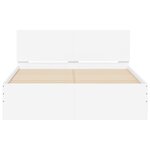 vidaXL Cadre de lit sans matelas blanc 135x190 cm