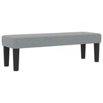vidaXL Lit à ressort avec matelas et banc gris clair 140x200 cm tissu