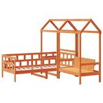 vidaXL Ensemble de lit de jour avec toit 90x190 cm bois massif de pin