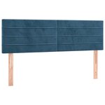 vidaXL Sommier à lattes de lit et matelas Bleu foncé 140x190cm Velours