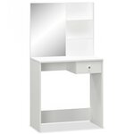 vidaXL Coiffeuse Bois d’ingénierie 75x40x141 cm Blanc