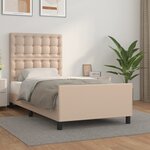 vidaXL Cadre de lit avec tête de lit Cappuccino 90x200 cm Similicuir